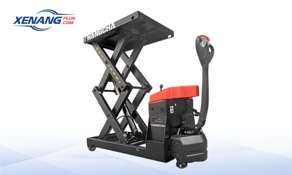 Xe nâng bàn Hangcha giúp nâng hàng lên cao hiệu quả và ổn định hơn