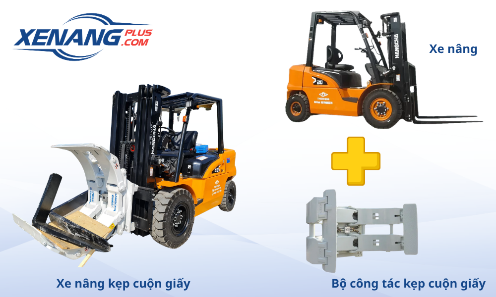 Cấu tạo xe nâng kẹp giấy