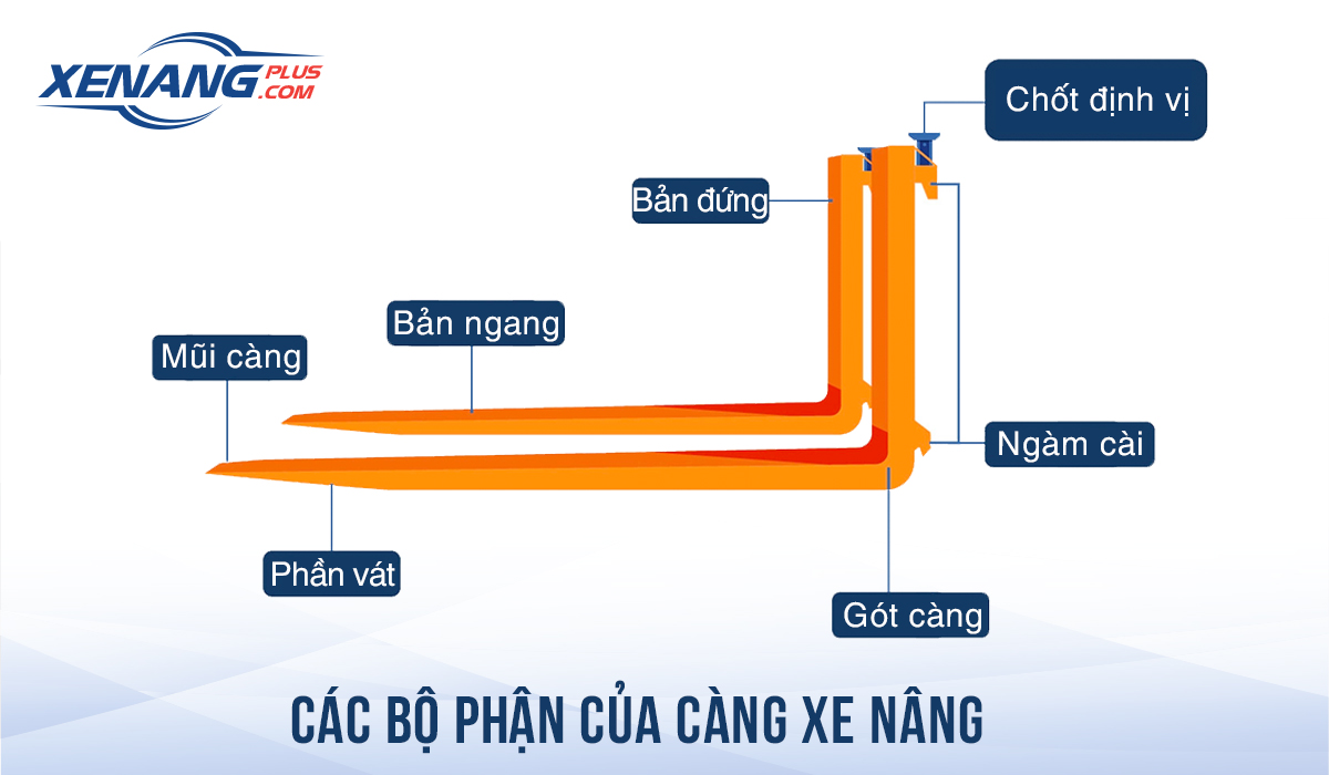 Các bộ phận của càng xe nâng