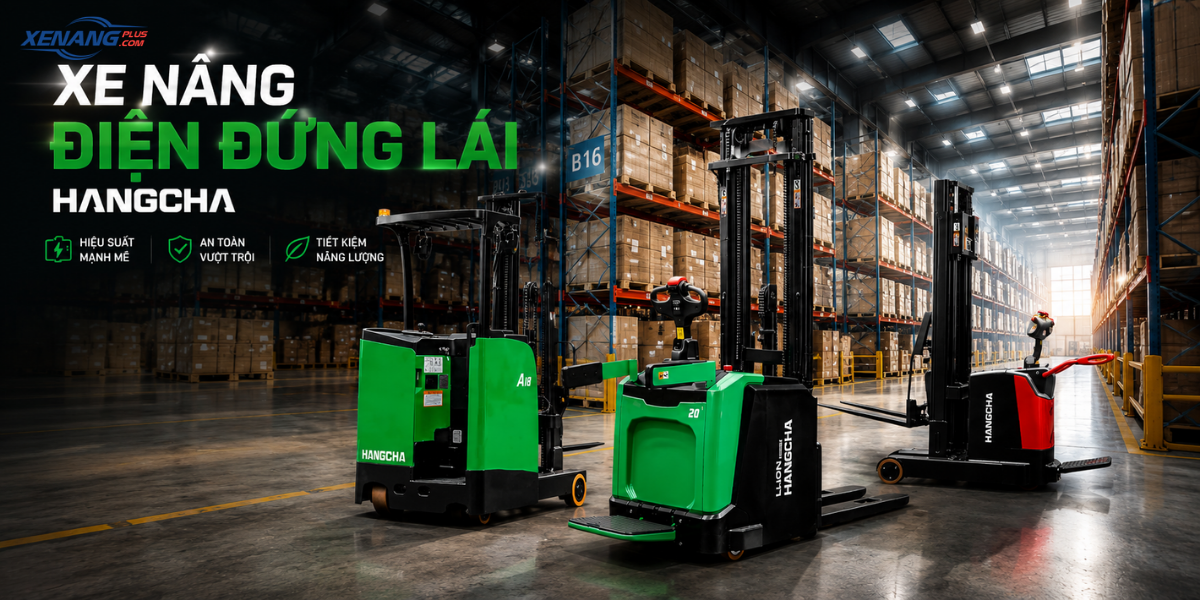 Xe nâng điện đứng lái Hangcha