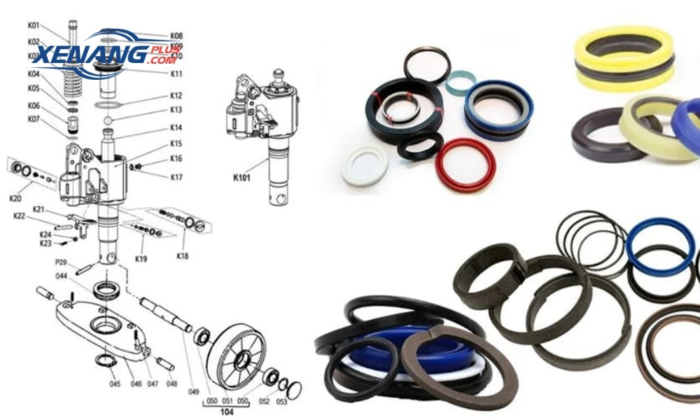 Phớt đảm bảo sự ổn định của áp suất và độ bền cho toàn bộ hệ thống thủy lực xe nâng tay