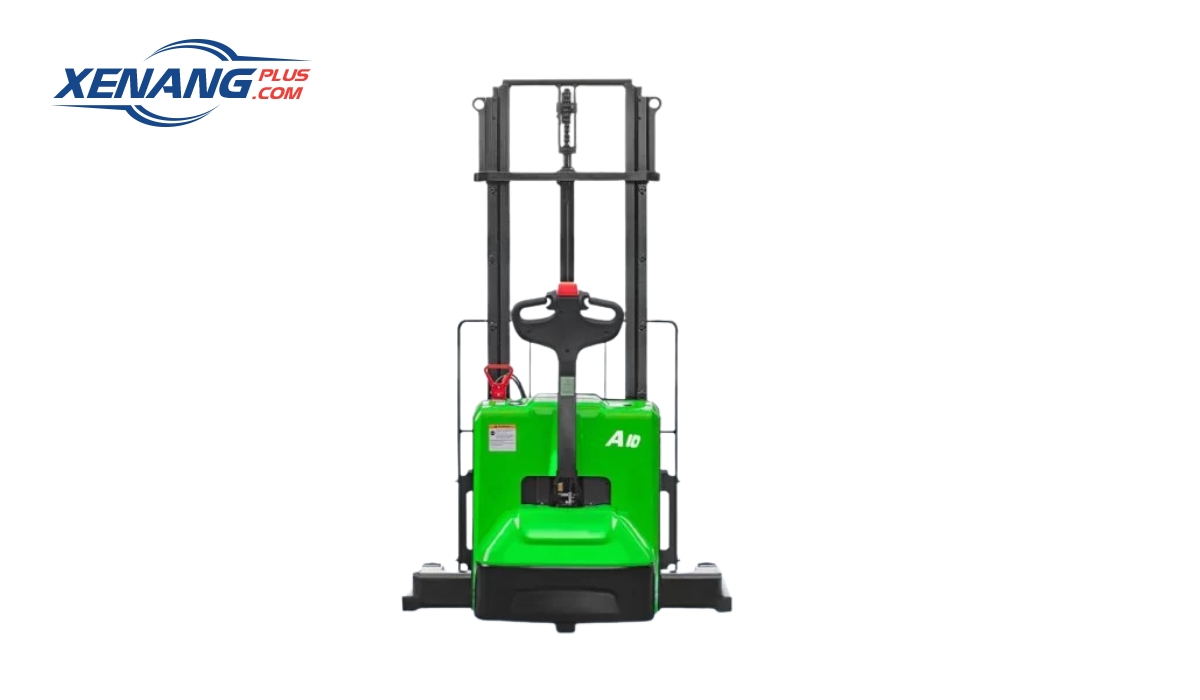 Xe nâng tay cao 1 tấn chân rộng có khung xe chế tạo từ thép cứng cáp
