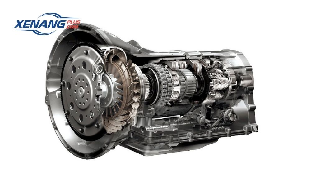 Sơ đồ bóc tách bên trong hiển thị rõ ràng vị trí các bộ bận của hộp số xe nâng